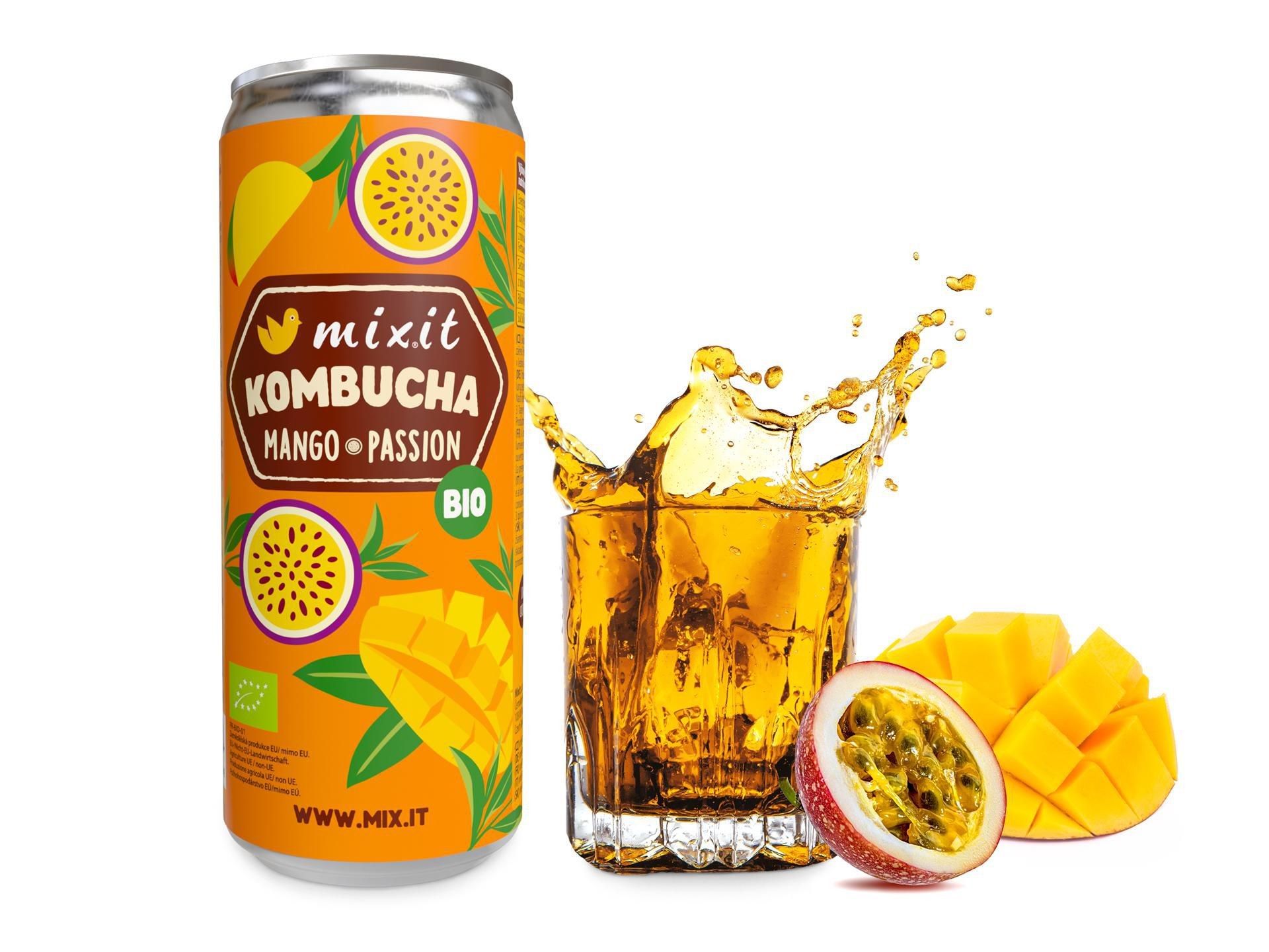 Mixit  BIO kombucha - Mango & Passion Fruit 330ml