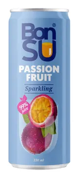 Bonsu Sparkling Passionfruit juice 99%, CAN 330 ml