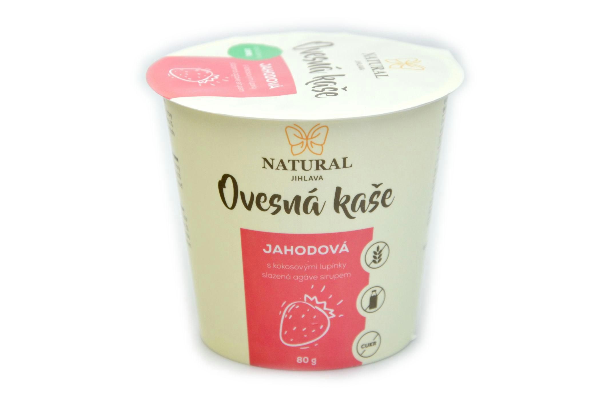 Natural Jihlava Ovesná kaše bez lepku jahodová 80g