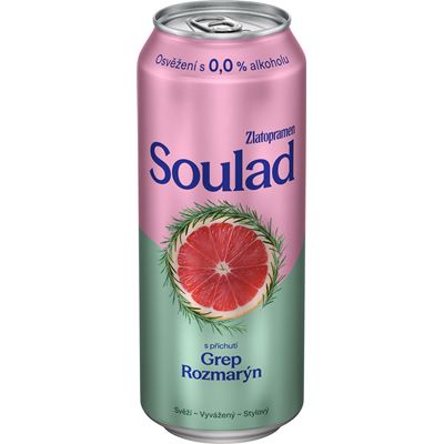Zlatopramen Soulad pivo nealkoholické grep rozmarýn 4 x 500 ml multipack