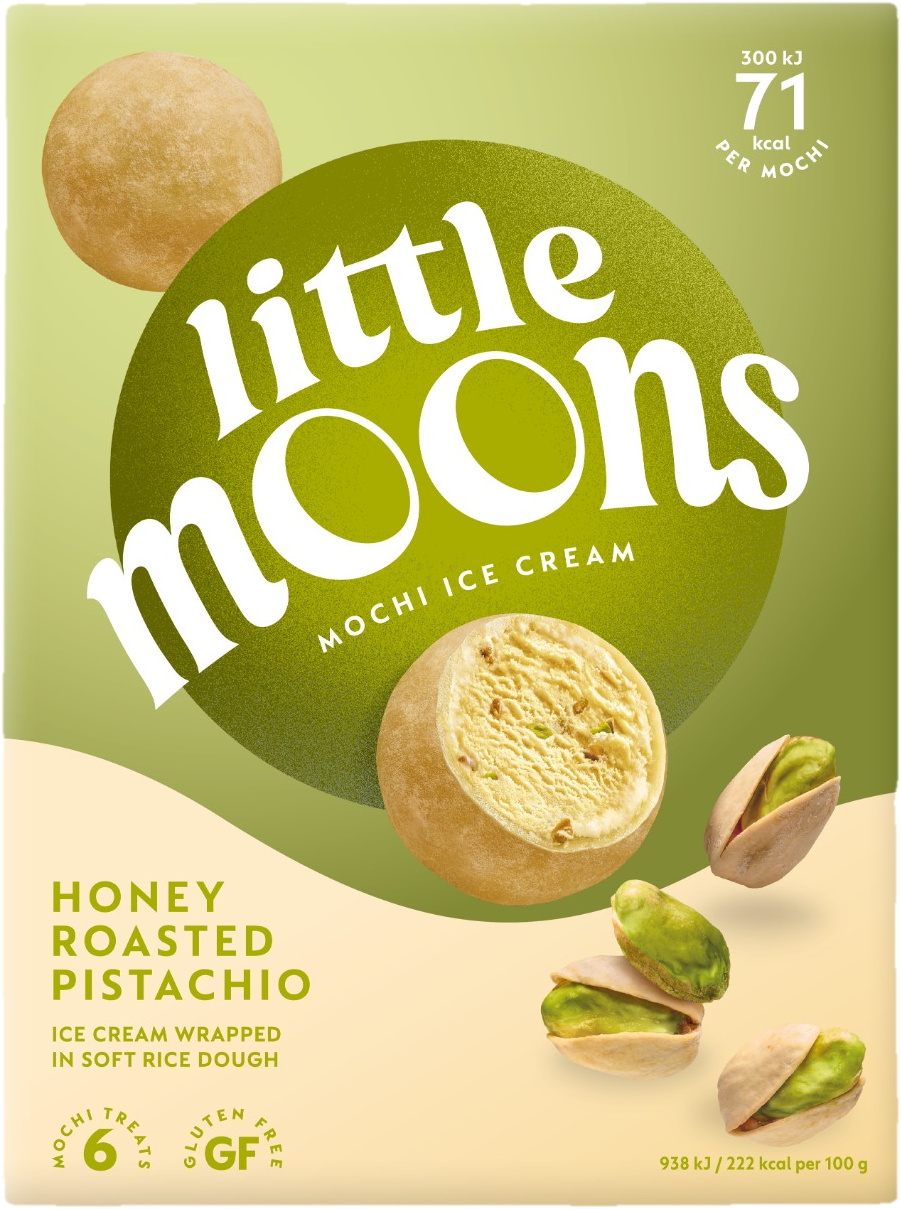 Little Moons Medové pražené pistácie mochi se zmrzlinou
