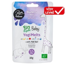 Petra & Friends Yogi Melts Blueberry Boost bio mrazem sušená pochoutka s kozím mlékem 10g