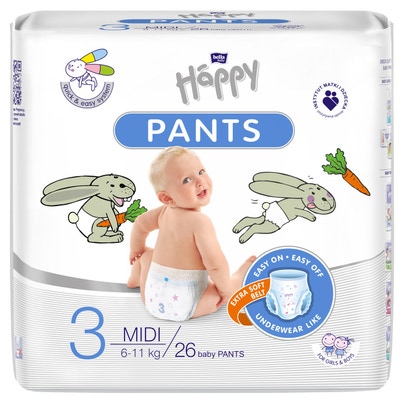 Bella Baby Happy Pants Dětské plenkové kalhotky vel. 3 (6-11 kg)