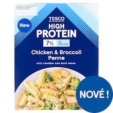 High Protein vařené semolinové těstoviny penne s bazalkovou omáčkou 400g