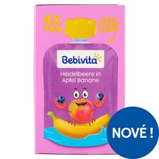 Bebivita Jablko, banán, borůvka 4 x 90g (360g)