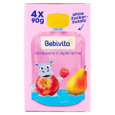 Bebivita Jablko, hruška, malina 4 x 90g (360g)