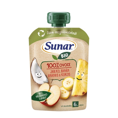 Sunar BIO Jablko banán ananas kokos