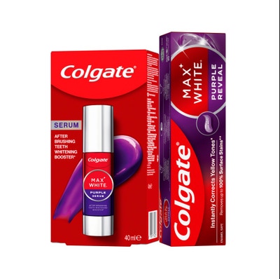 Colgate Bělící sérum + Purple zubní pasta