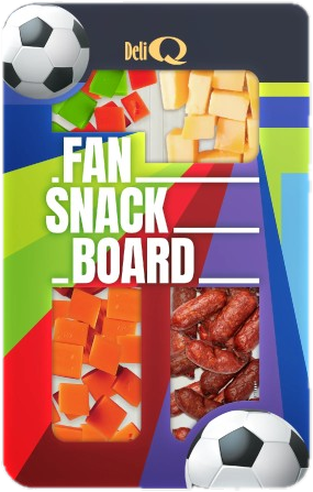 Deli Q Fan Snack Board Výběr sýrů s mini salami