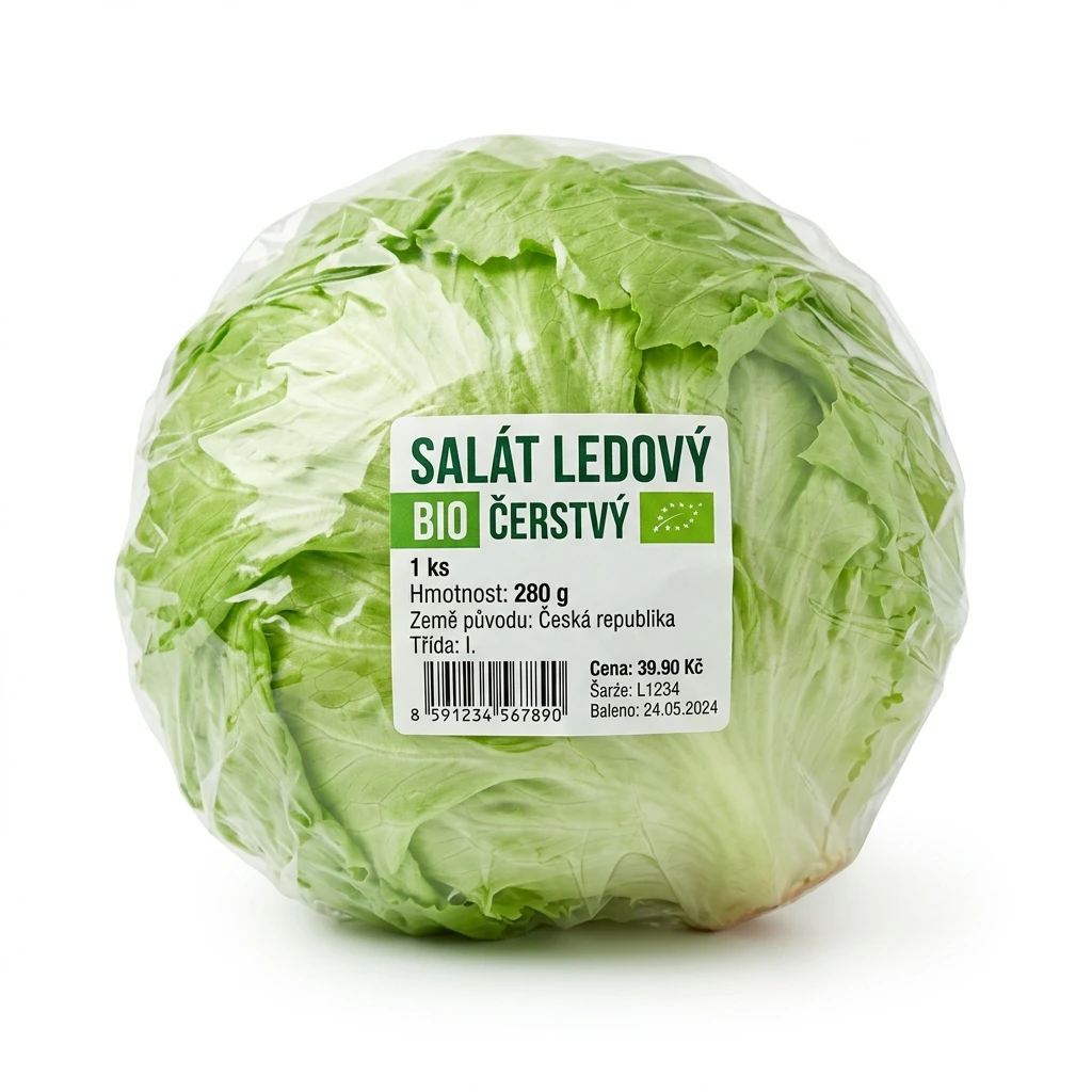 Salát ledový 280 g BIO čerstvý 1 ks