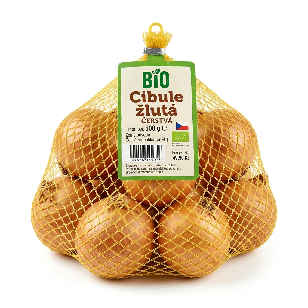 Cibule žlutá BIO čerstvá 500 g síť
