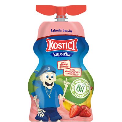 Danone Kostíci Kapsička jahoda banán chlaz. 12 x 70 g