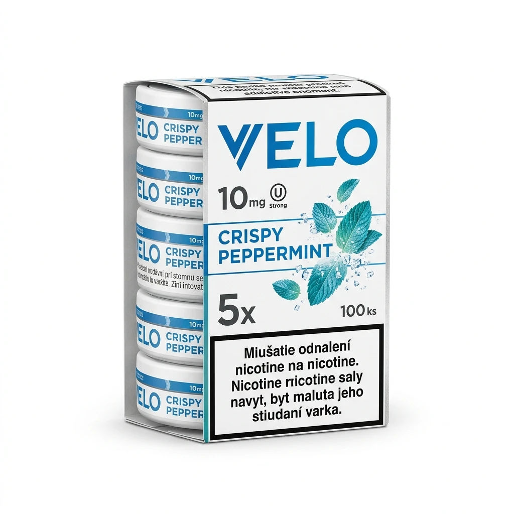 VELO 10mg U CRISPY PEPPERMINT 5x