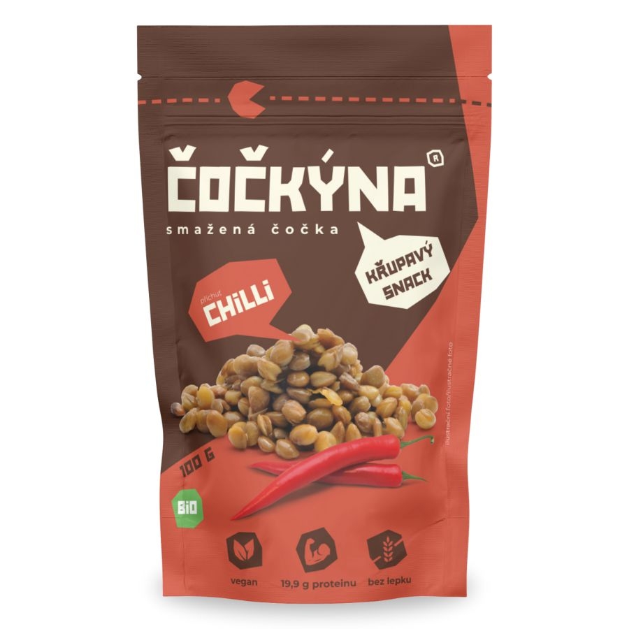 Čočkýna Smažená čočka BIO chilli 100g