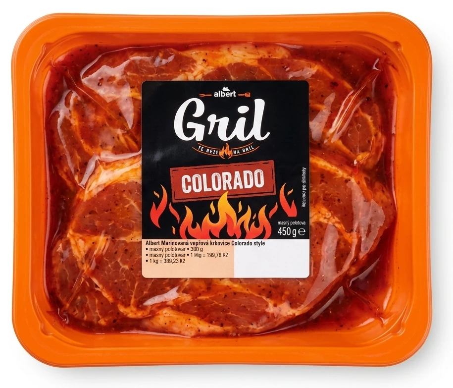 Albert Marinovaná vepřová krkovice Colorado style
