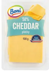 Sýr Cheddar 50% Boni plátky