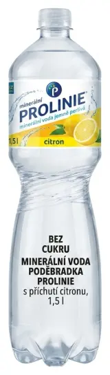 Minerální voda Poděbradka Prolinie s příchutí citronu
