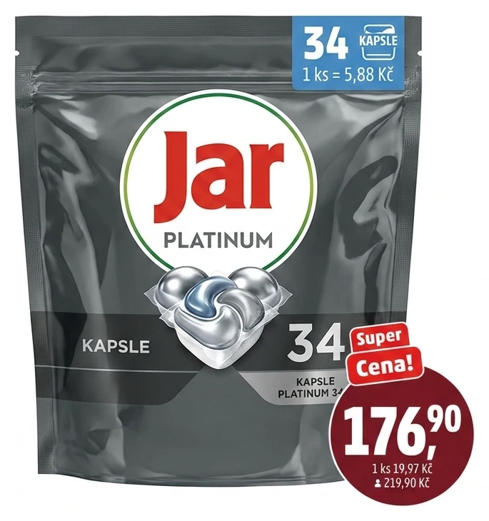 Kapsle do myčky Platinum Jar