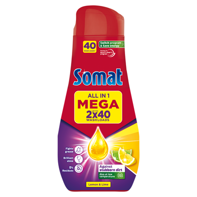 Somat All in 1 Lemon & Lime Power Gel do myčky (2x720 ml)
