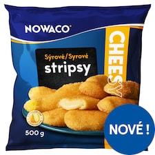 Nowaco Obalované sýrové stripsy 500g