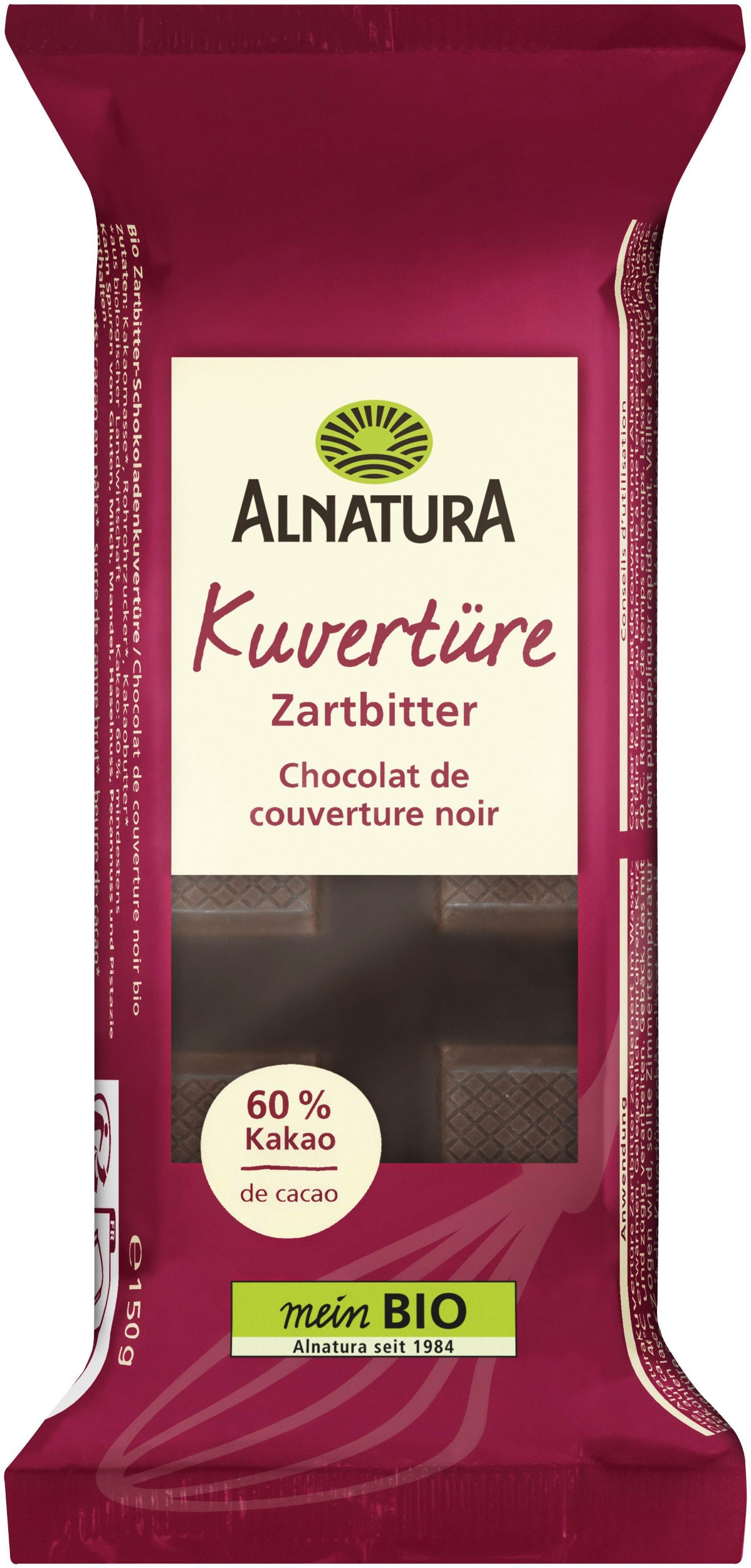 Alnatura BIO Čokoládová poleva hořká 150g
