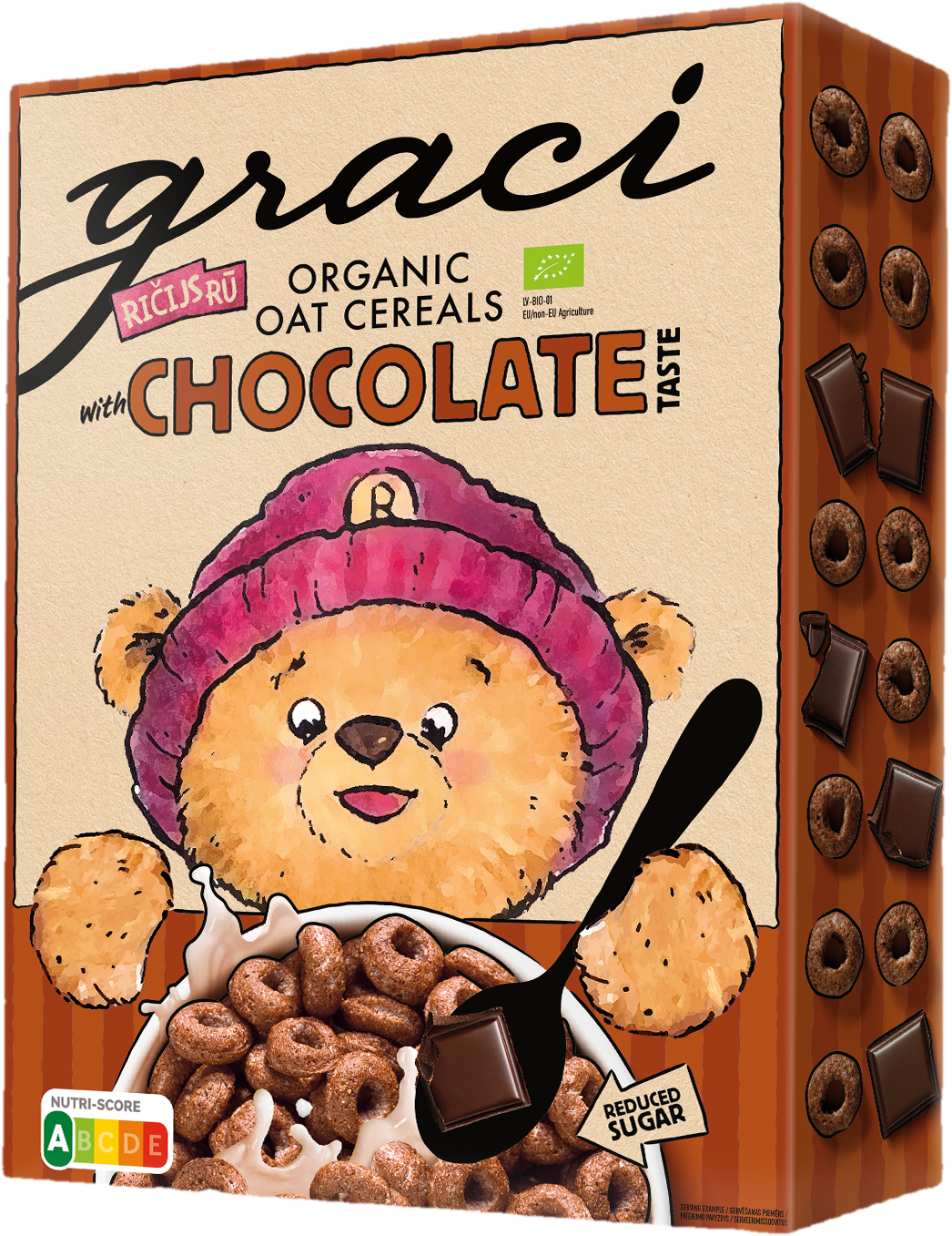 Graci BIO Dětské cereální čokoládové kroužky