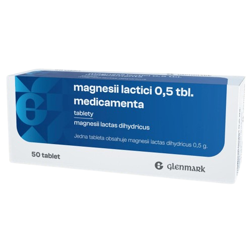 MAGNESII LACTICI 0,5 TBL. MEDICAMENTA 0,5G Tableta 50