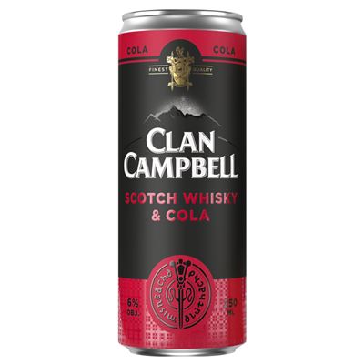STOCK Clan Campbell Whisky Cola 6 % 12 x 250 ml