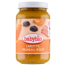 Babybio Bio menu mrkev a sušené švestky s hovězím masem 200g