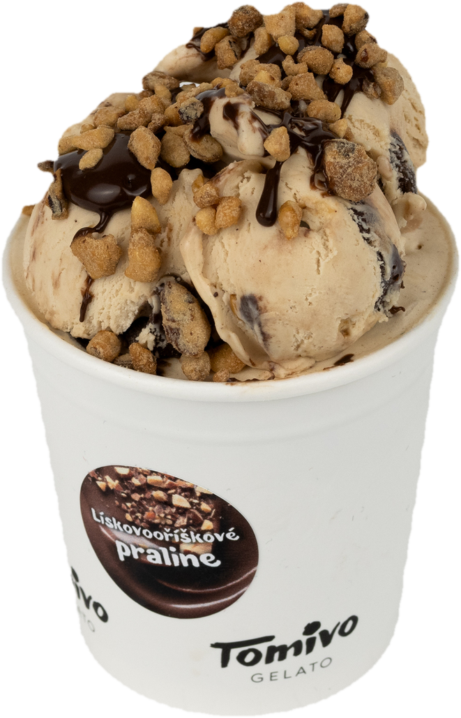 Tomivo Gelato Lískooříškové praline zmrzlina
