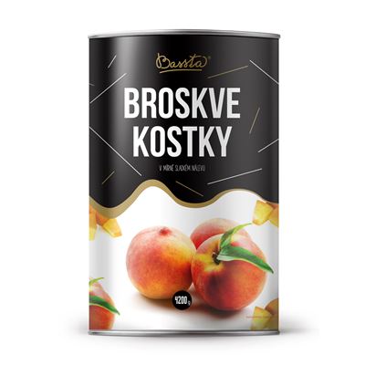 Bassta Broskve kostky 4200 g