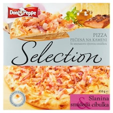 Don Peppe Selection Pizza pečená na kameni slanina & smažená cibulka 410g