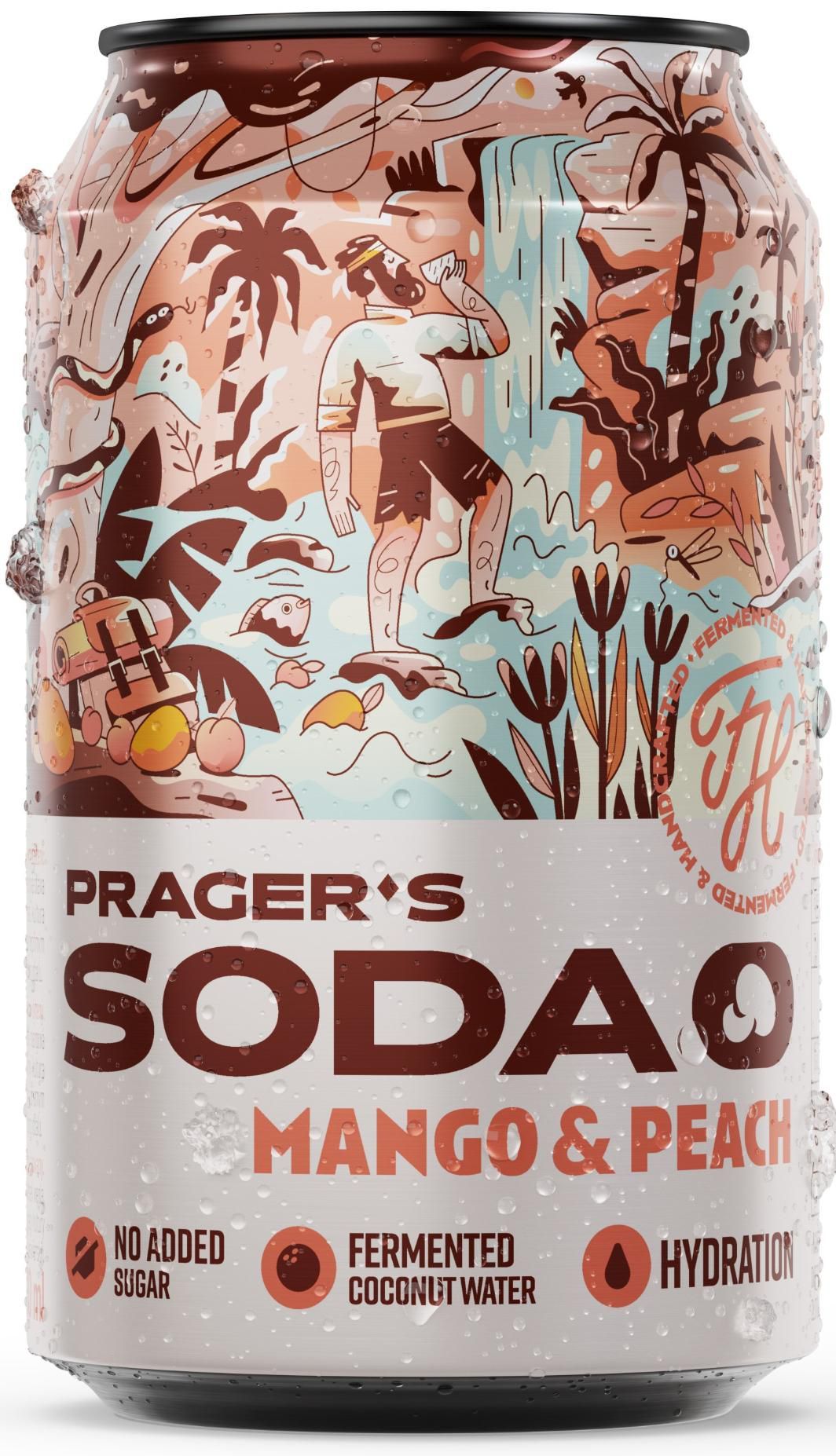 Prager's Soda Mango & Peach 0,33l