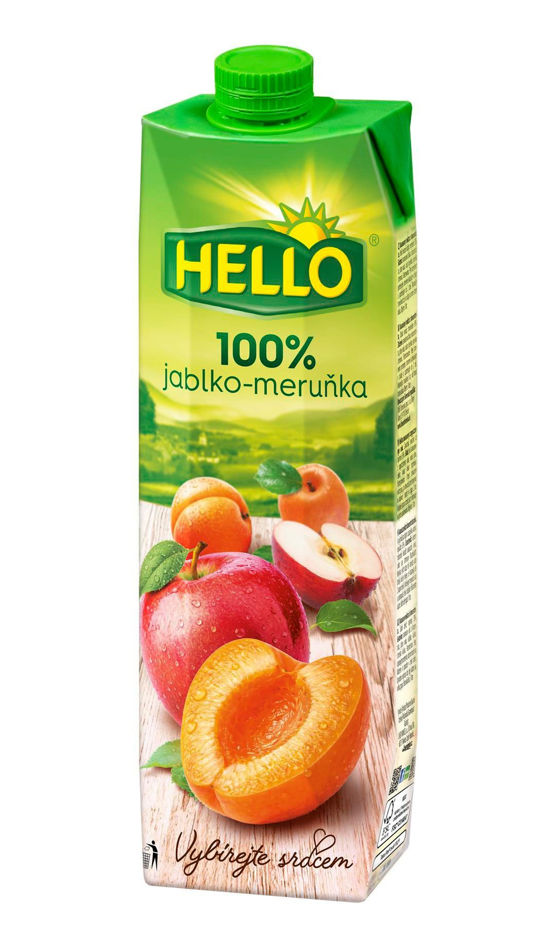 Hello 100% jablko meruňka 1 l TPP