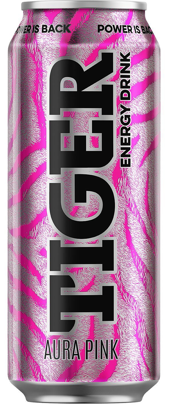 Tiger energy drink Aura Pink - Pink Candy flavoured 0,5L plech