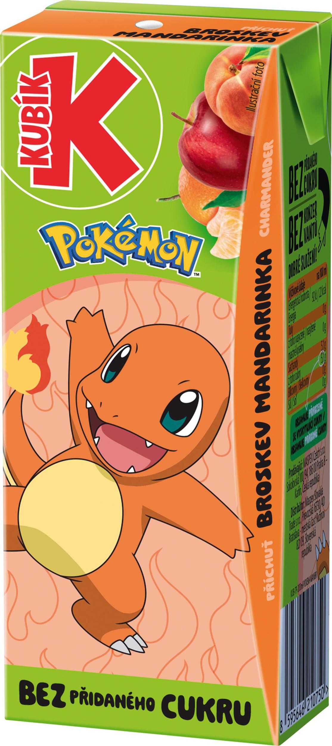 Kubík POKÉMON jablko příchuť MANDARINKA-BROSKEV 0,2L TP