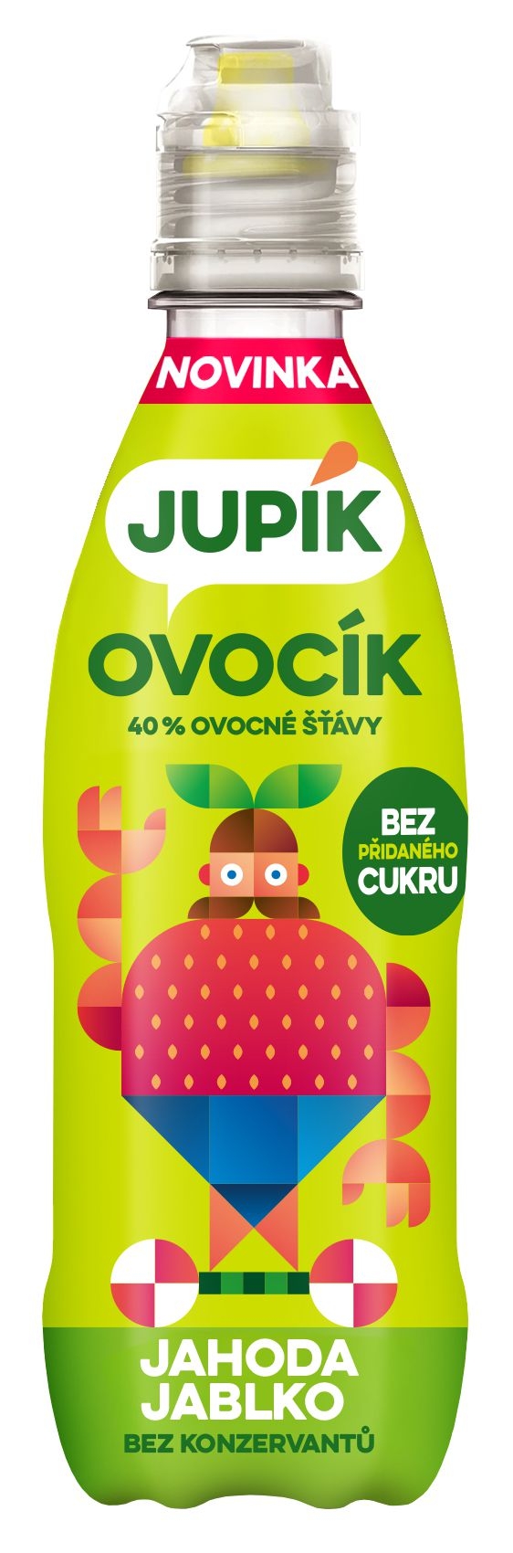 Jupík Ovocík 40% jahoda 0,33l