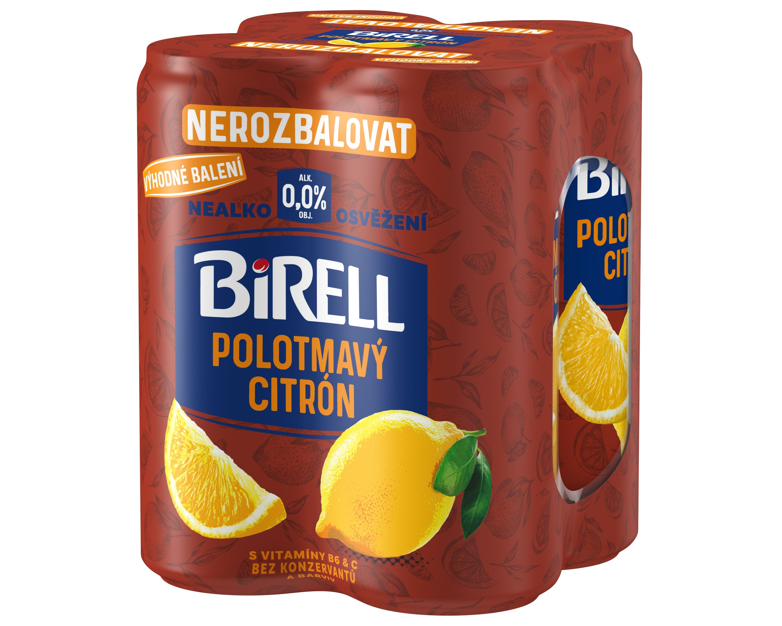 Birell Polotmavý Citrón 4 x 0,33 l