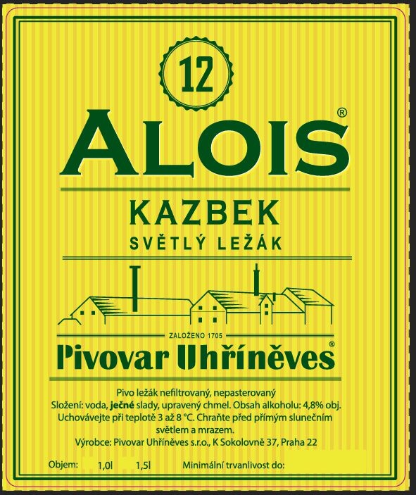 Pivovar Uhříněves<br>Alois 12%<br>0,75 l sklo