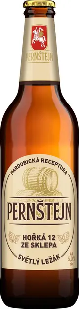 Pardubický pivovar Dvanáctka hořká Ze sklepa světlý ležák pivo 500ml sklo