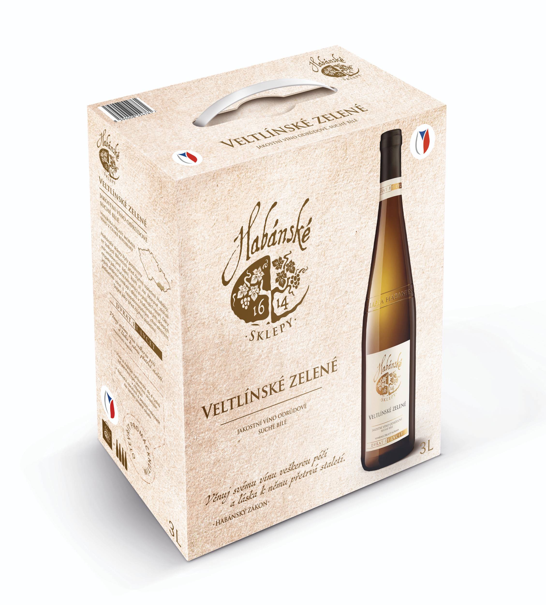 Habánské sklepy Veltlínské zelené Bag in Box 3l