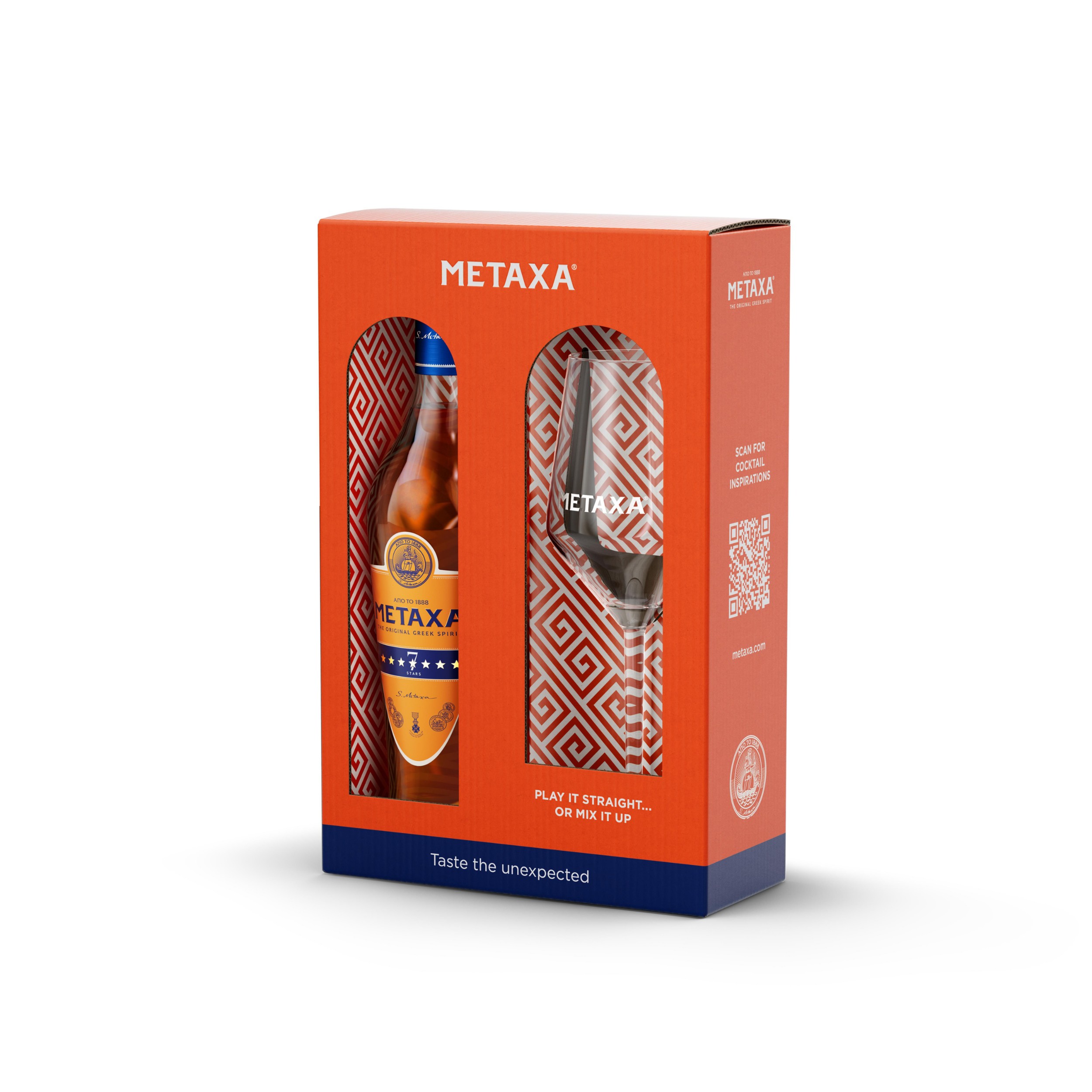 Metaxa 7* 40% 0,7 dárkové balení se skleničkou