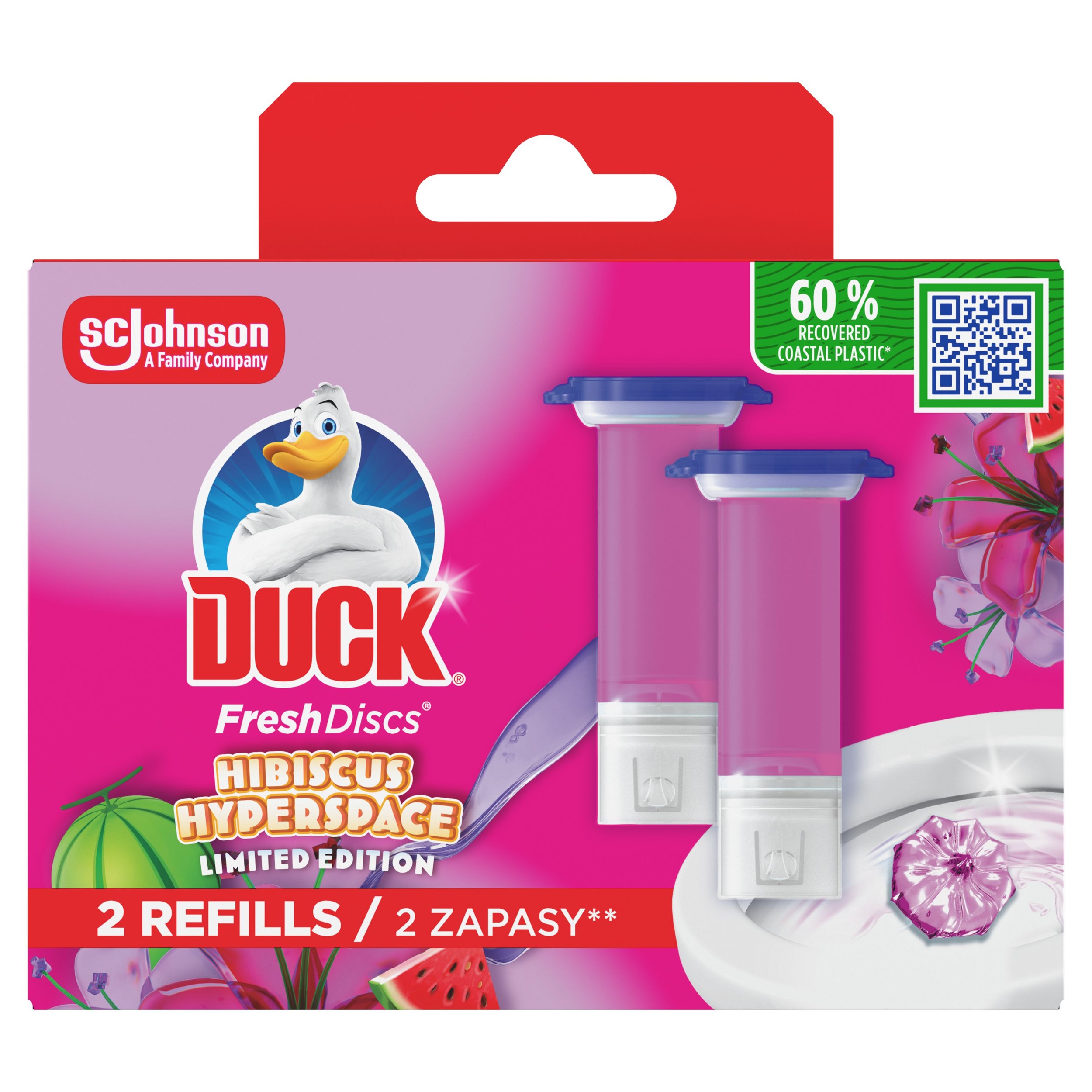 Duck Fresh Discs wc blok Hibiscus Hyperspace náplň 2x36ml