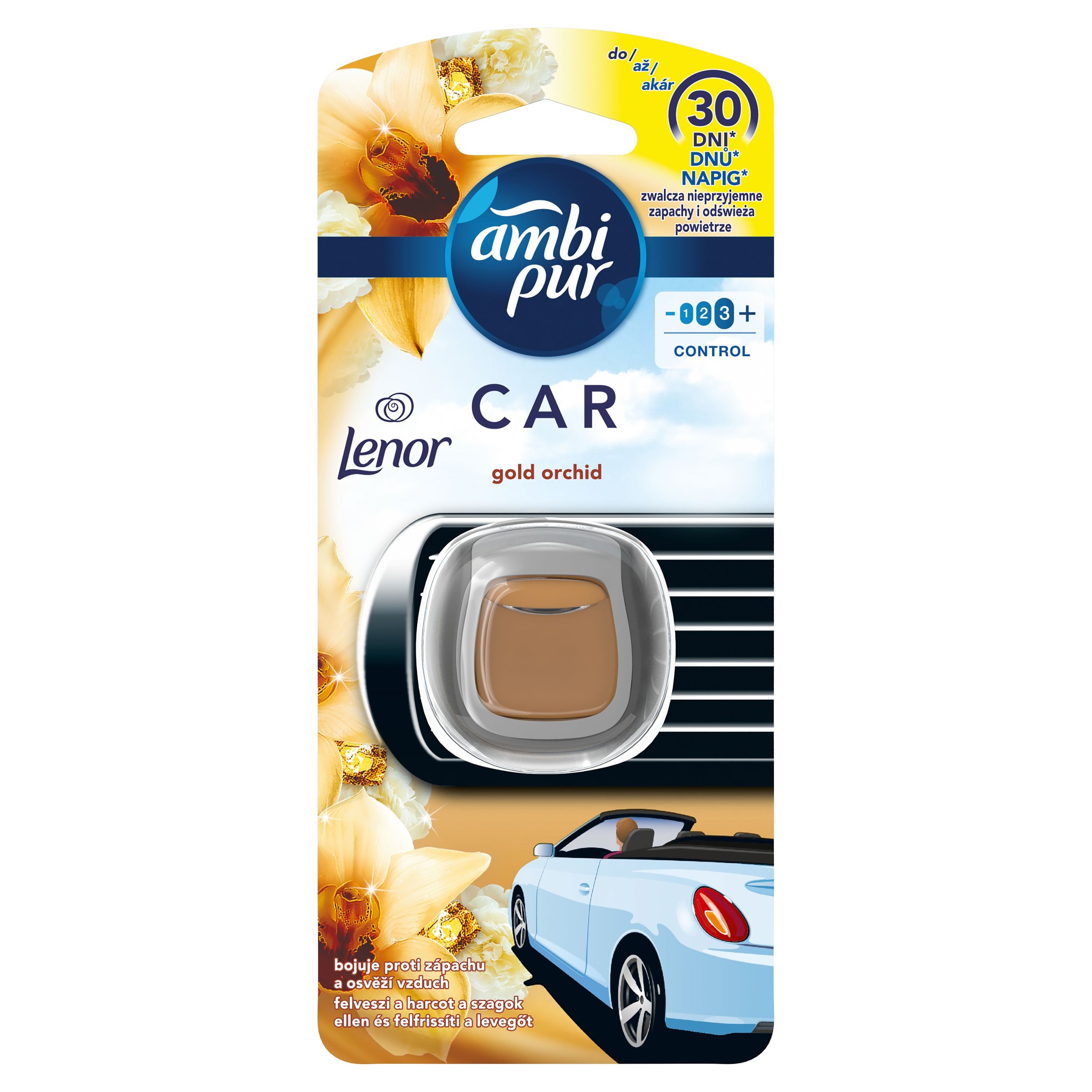 Ambi Pur Car Osvěžovač Auta Sada Gold Orchid 2ML