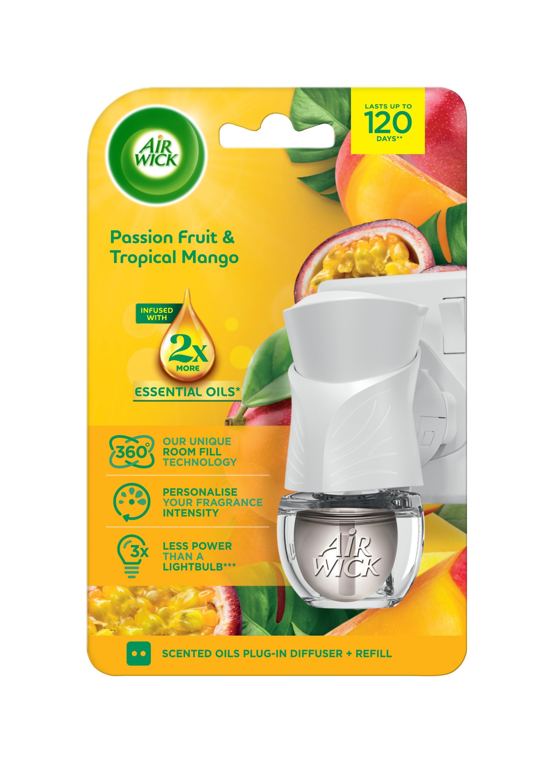 Air Wick tekutá náplň do elektrického přístroje – Maracuja a tropické mango. 19ml