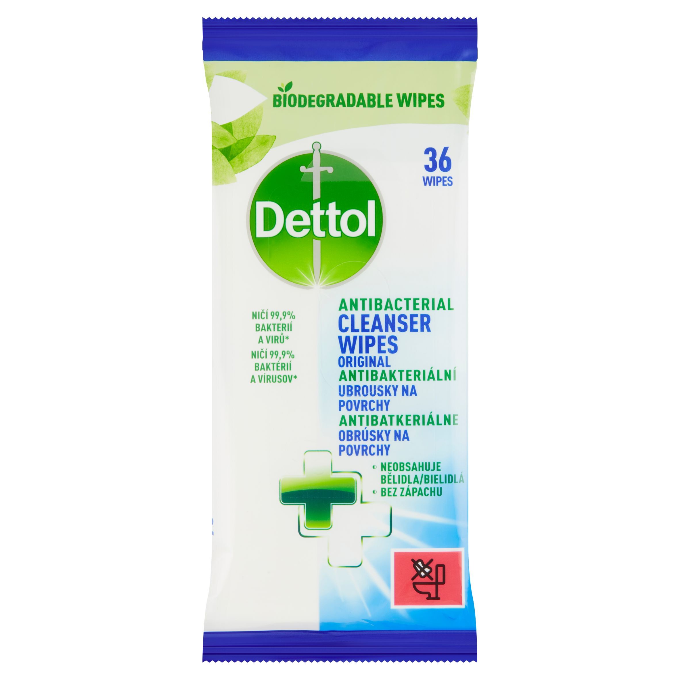 Dettol Antibakteriální ubrousky na povrchy 36ks