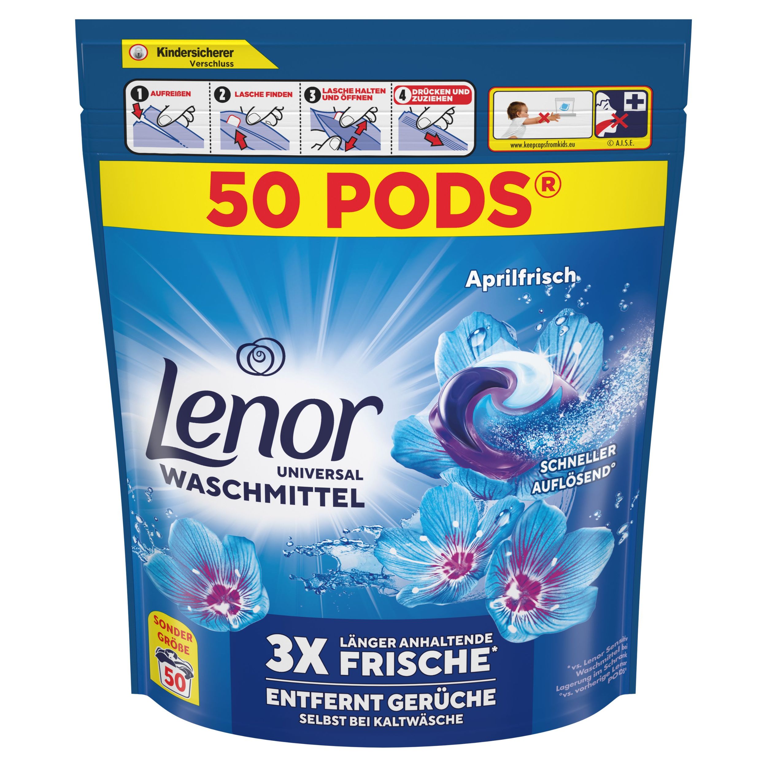 Lenor prací kapsle Universal Aprilfrisch 50 dávek