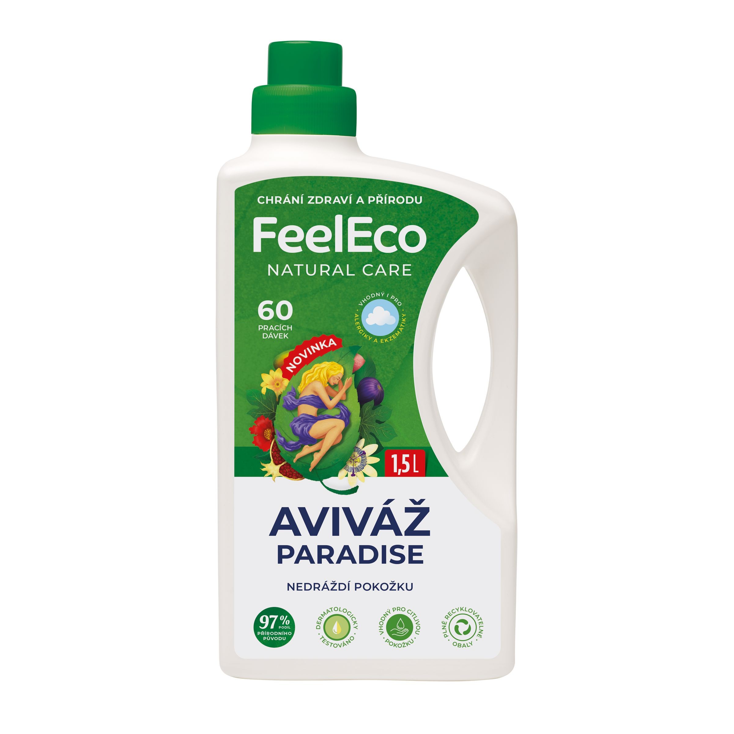 FeelEco Aviváž s vůní Paradise 1,5 l, 60 pracích dávek