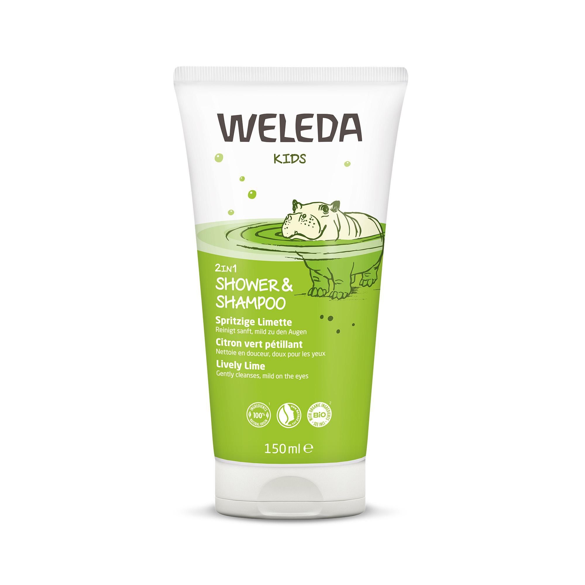 Weleda 2 v 1 sprchový krém a šampon Veselá limetka