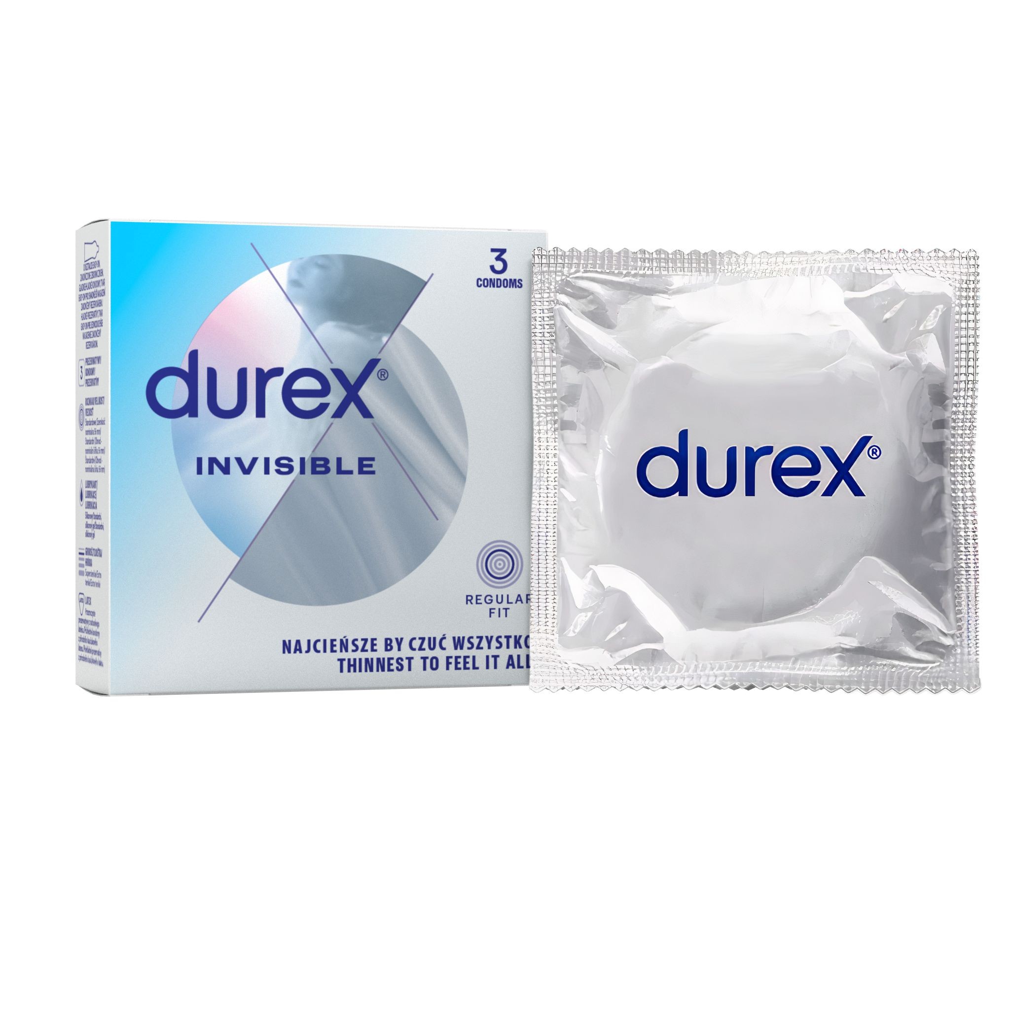 Durex Invisible extra thin extra sensitive kondomy 3 ks